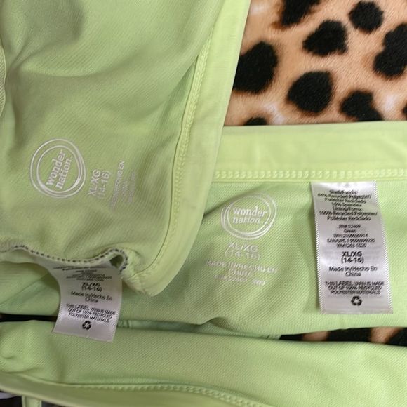 •WONDER NATION• black/white tropical sunset print bikini size 14/16 - Picture 4 of 5